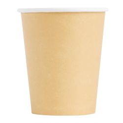 Fiesta Recyclable Coffee Cups Single Wall Kraft 225ml / 8oz (50 Pack)