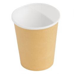 Fiesta Recyclable Coffee Cups Single Wall Kraft 225ml / 8oz (50 Pack)