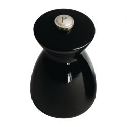 Olympia Salt and Pepper Mill Set Black and Chrome