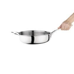 Vogue Stainless Steel & Aluminium Tri-Wall Saut Pan 280mm