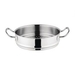 Vogue Stainless Steel & Aluminium Tri-Wall Steamer 24cm