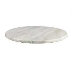 Werzalit Pre-drilled Round Table Top Ponderosa White 600mm