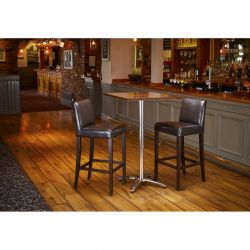 Bolero Pre-drilled Square Tabletops Dark Brown
