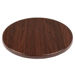 Bolero Pre-drilled Round Table Tops Dark Brown