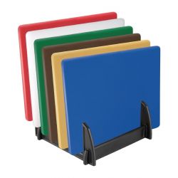 Hygiplas Black Plastic Chopping Board Rack Small 6 Slots