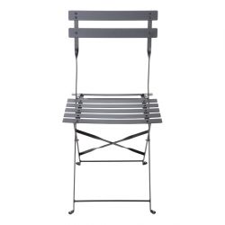 Bolero Perth Black Pavement Style Steel Folding Chairs (2 Pack)