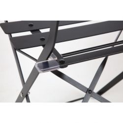 Bolero Perth Black Pavement Style Steel Folding Chairs (2 Pack)