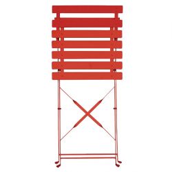 Bolero Perth Red Pavement Style Steel Folding Chairs (Pack 2)