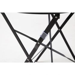 Bolero Perth Black Pavement Style Steel Table Round 600mm