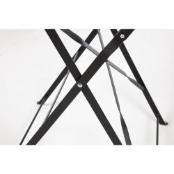 Bolero Perth Black Pavement Style Steel Table Round 600mm