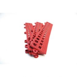 COBA Red Female Edge Flexi-Deck Tiles (3 pack)