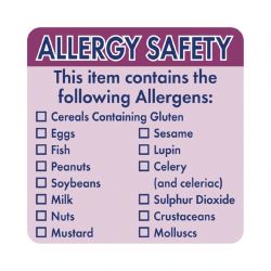 Hygiplas Allergen Food Labels (500 pack)
