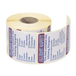 Hygiplas Allergen Food Labels (500 pack)