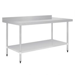 Vogue Stainless Steel Table with Upstand