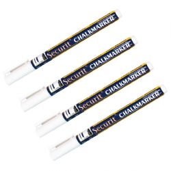 Securit 2mm Liquid Chalk Pens White (4 pack)
