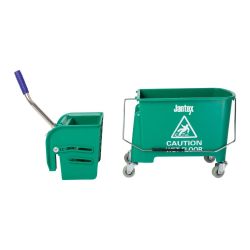 Jantex Kentucky Green Mop Bucket and Wringer 20Ltr