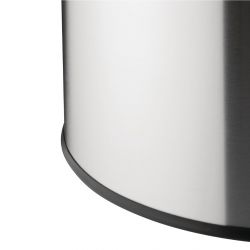 Bolero Bullet Bin with Open Top Lid Silver 40Ltr