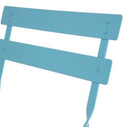 Bolero Perth Blue Pavement Style Steel Folding Chairs (2 pack)