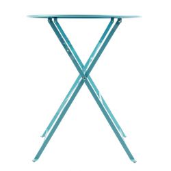 Bolero Perth Blue Pavement Style Steel Table Round 600mm