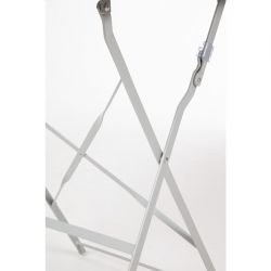 Bolero Perth Grey Pavement Style Steel Table Square 600mm