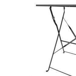 Bolero Perth Black Pavement Style Steel Table Square 600mm