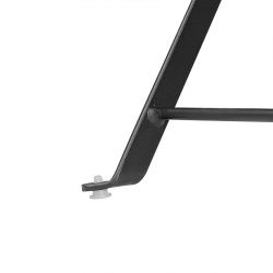 Bolero Perth Black Pavement Style Steel Table Square 600mm