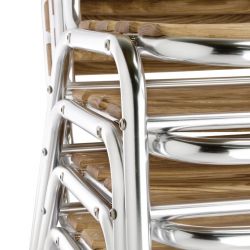 Bolero Aluminium & Ash Bistro Side Chairs (4 Pack)
