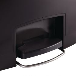 Rubbermaid Slim Jim Front Step-On Pedal Bin Black 68Ltr