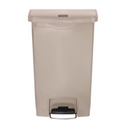 Rubbermaid Slim Jim Step-On Pedal Bin Beige 50Ltr