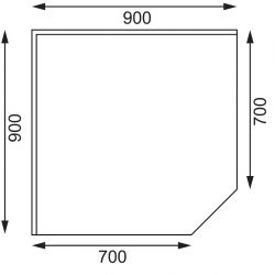 Vogue Stainless Steel Corner Table 700mm