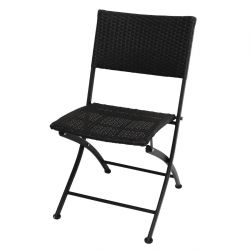 Bolero PE Wicker Folding Chair Set (2 pack)