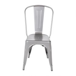 Bolero Bistro Steel Side Chairs Gun Metal Grey (4 pack)