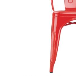 Bolero Bistro Steel Side Chair Red (4 pack)