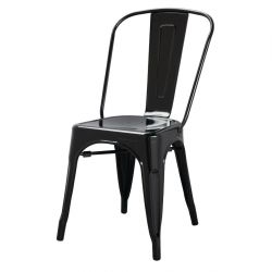 Bolero Bistro SteelSide Chairs Black (4 pack)