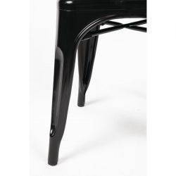 Bolero Bistro SteelSide Chairs Black (4 pack)