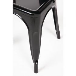 Bolero Bistro SteelSide Chairs Black (4 pack)