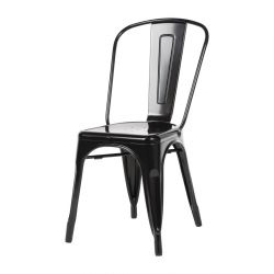 Bolero Bistro SteelSide Chairs Black (4 pack)