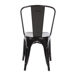 Bolero Bistro SteelSide Chairs Black (4 pack)