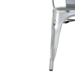Bolero Bistro Galvanised Steel Side Chairs (4 Pack)