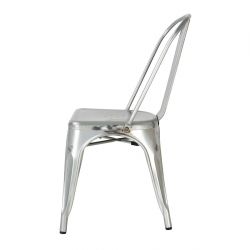 Bolero Bistro Galvanised Steel Side Chairs (4 Pack)