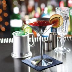 Utopia Stainless Steel Martini Glass 240ml (6 Pack)