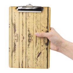 Wood Effect Menu Clipboard