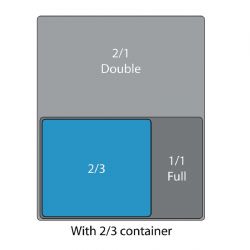 Matfer Bourgeat Stainless Steel 2/3 Gastronorm Trays