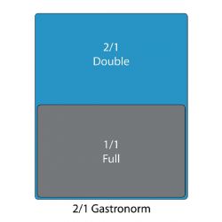 Vogue Stainless Steel 2/1 Gastronorm Tray