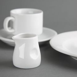 Olympia Whiteware Dimpled Milk Jugs 70ml (6 Pack)