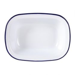 Olympia Enamel Dishes Rectangular 280 x 190mm (6 Pack)