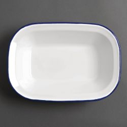 Olympia Enamel Dishes Rectangular 280 x 190mm (6 Pack)