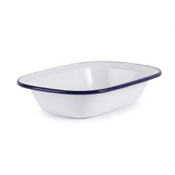 Olympia Enamel Pie Dishes Rectangular 180 x 135mm (6 Pack)