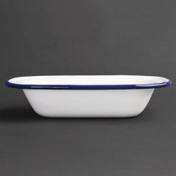 Olympia Enamel Pie Dishes Rectangular 180 x 135mm (6 Pack)