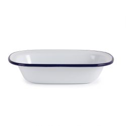 Olympia Enamel Pie Dishes Rectangular 180 x 135mm (6 Pack)